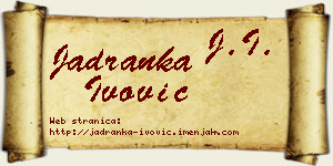 Jadranka Ivović vizit kartica